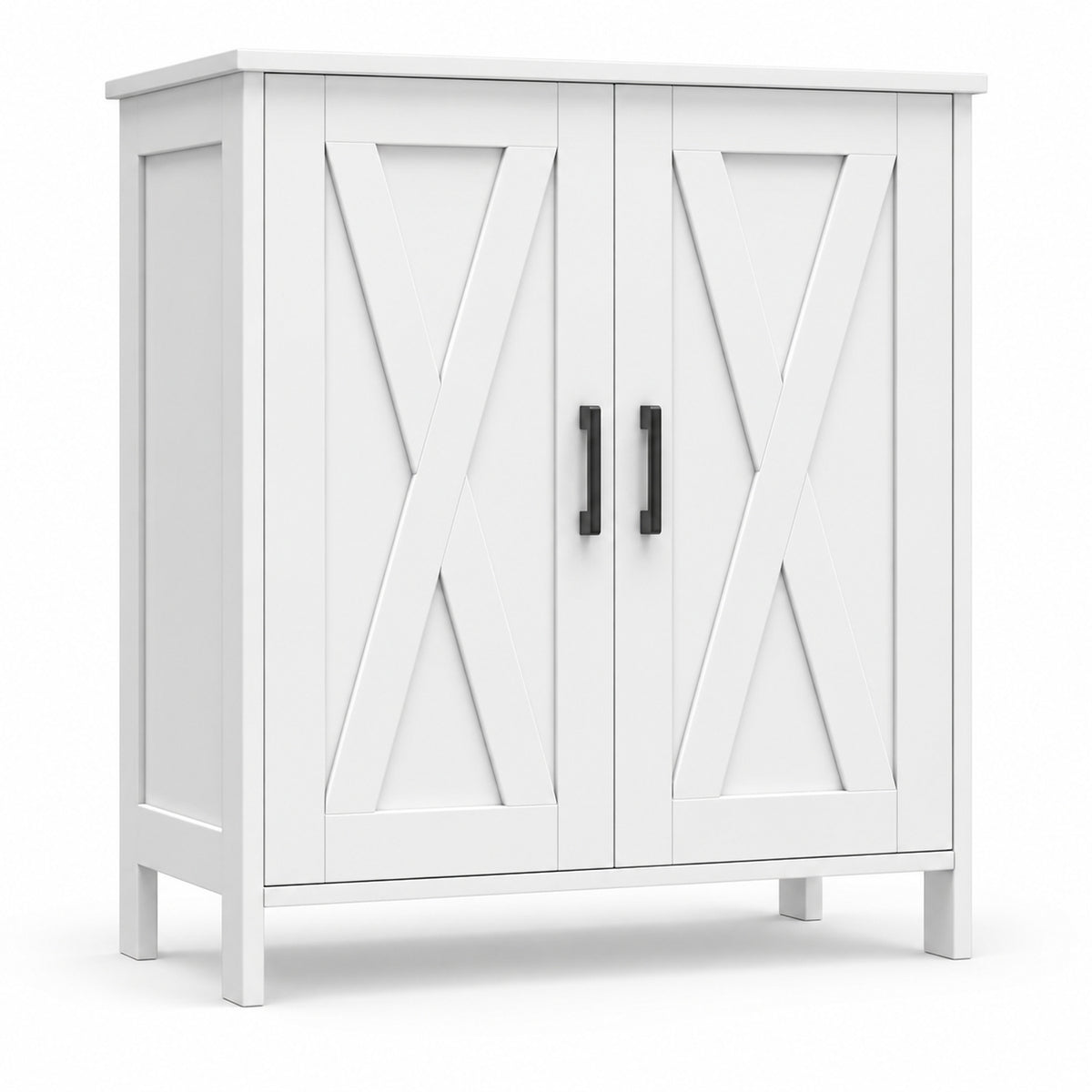 StylishGarments Barn-Door Shoe Cabinet in White