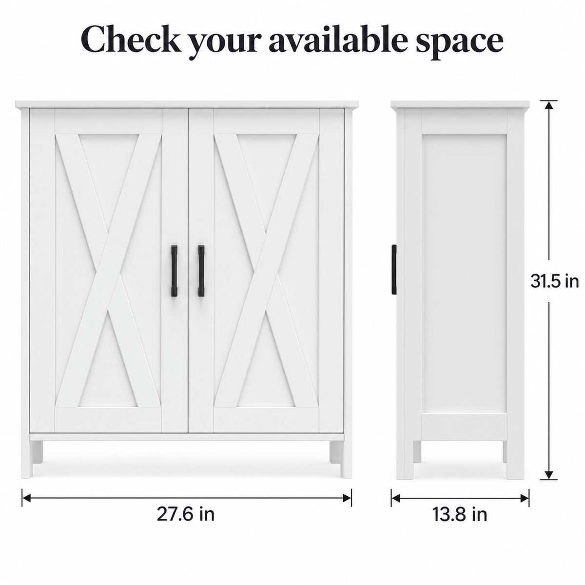StylishGarments Barn-Door Shoe Cabinet in White